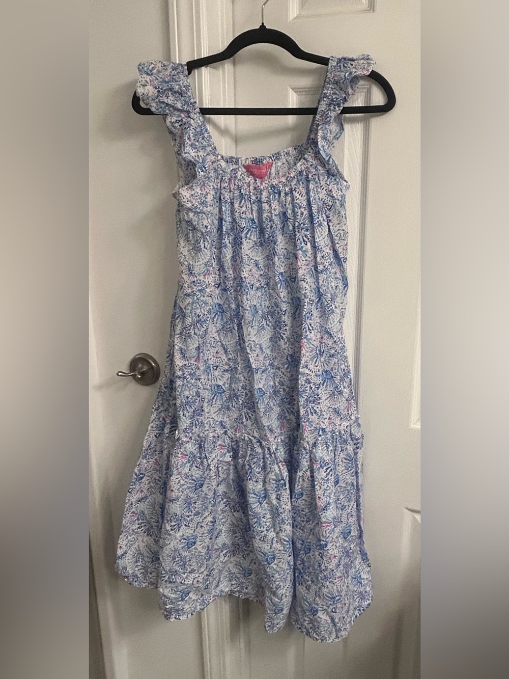 Simply Southern Light Blue Floral Tiered Sundress